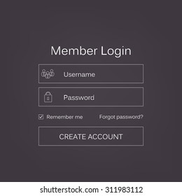 Mobile vector user ui kit form interface. For web page, site bar, art flat icon, device design theme, modern menu app, contact empty box, modern banner, digital gui, media player, widget, mockup set.