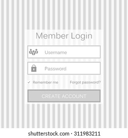 Mobile vector user ui kit form interface. For web page, site bar, art flat icon, device design theme, modern menu app, contact empty box, modern banner, digital gui, media player, widget, mockup set.