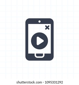 Mobile Video Ad - Segment Icons. A professional, pixel-aligned icon.