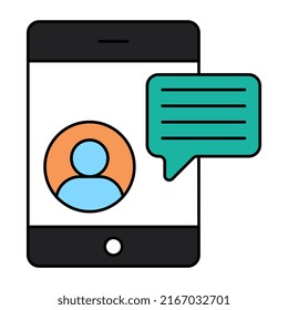 Icono de videollamada móvil en diseño de moda