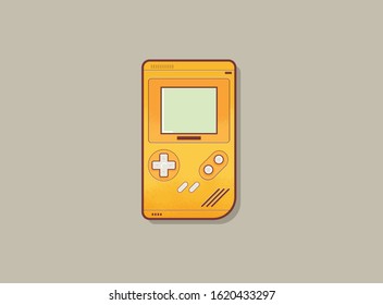 Mobile video console vector illustration. Video game console portable. Creative switch console. 