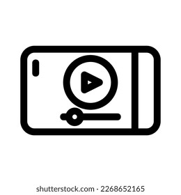 mobile video icon or logo isolated sign symbol vector illustration - high quality black style vector icons