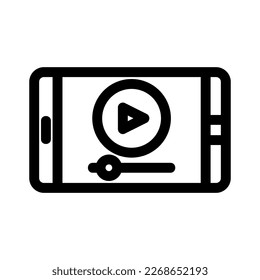 mobile video icon or logo isolated sign symbol vector illustration - high quality black style vector icons