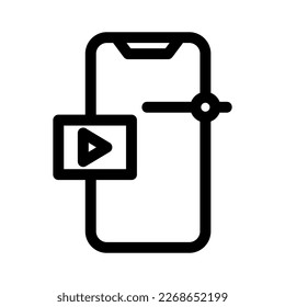 mobile video icon or logo isolated sign symbol vector illustration - high quality black style vector icons