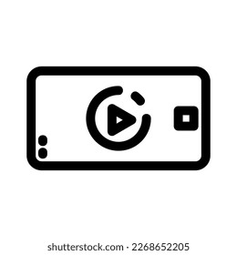 mobile video icon or logo isolated sign symbol vector illustration - high quality black style vector icons
