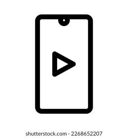 mobile video icon or logo isolated sign symbol vector illustration - high quality black style vector icons