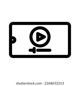 mobile video icon or logo isolated sign symbol vector illustration - high quality black style vector icons