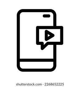 mobile video icon or logo isolated sign symbol vector illustration - high quality black style vector icons