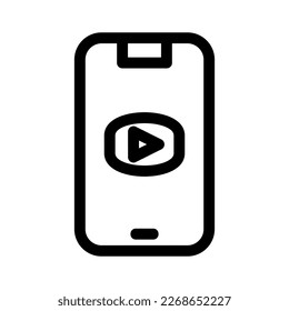 mobile video icon or logo isolated sign symbol vector illustration - high quality black style vector icons