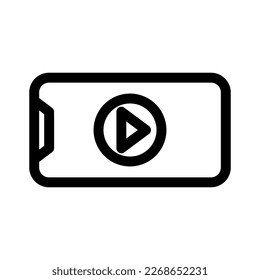 mobile video icon or logo isolated sign symbol vector illustration - high quality black style vector icons