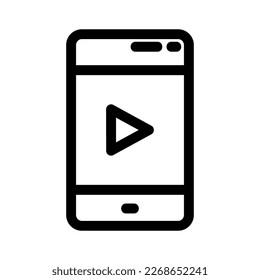 mobile video icon or logo isolated sign symbol vector illustration - high quality black style vector icons