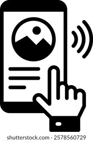 Mobile Video Icon Mixed Vector Illustration