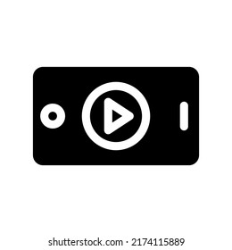 Mobile Video Icon Vector Symbol Design Illustration