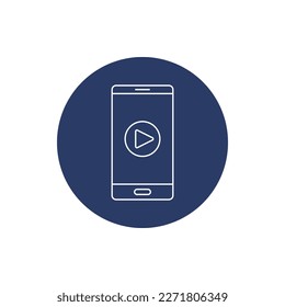 Mobilfunk-, Video-, Play- und Mobilbildsymbol