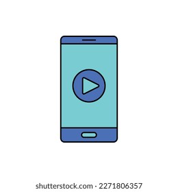 Mobilfunk-, Video-, Play- und Mobilbildsymbol