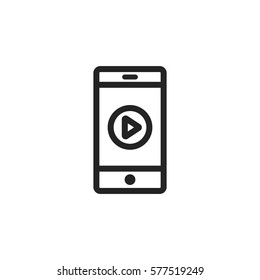 Mobile video player vector icon