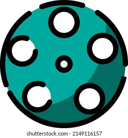 Pista de vídeo móvil, ilustración, vector sobre fondo blanco.