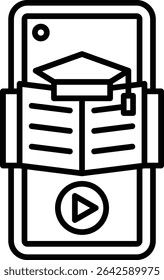 Mobile video vector icon. Can be used for printing, mobile and web applications.