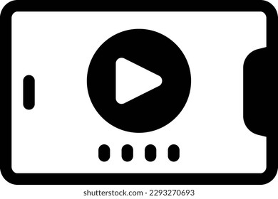 mobile video Vector illustration on a transparent background.Premium quality symbols.Glyphs vector icon for concept and graphic design.