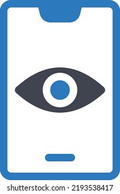 mobile Ansicht Vektorgrafik auf transparentem Hintergrund.Hochwertige Symbole.Glyphen Vektorsymbol für Konzept und Grafikdesign.
