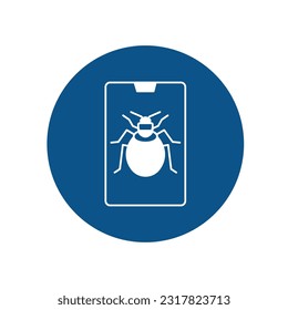 Mobile Virus  Vector Icon with trendy background colors that can easily edit or modify 


