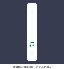 Mobile Volume up down Slider Bar icon. Sound volume level control on off mute button. speaker Sound setting Control Panel, Playback Music audio scroll slider.