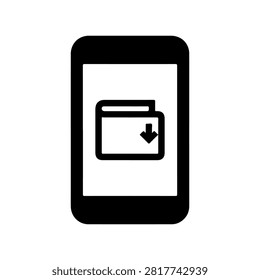 Mobile Wallet Digital Payment Vector Icon
