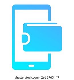 Elemento de icono de billetera móvil para diseño