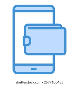 Elemento de icono de billetera móvil para diseño