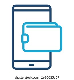 Elemento de icono de billetera móvil para diseño