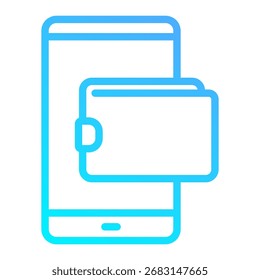 Elemento de icono de billetera móvil para diseño