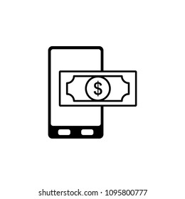 mobile wallet icon. Element of web icon for mobile concept and web apps. Isolated mobile wallet icon can be used for web and mobile on white background