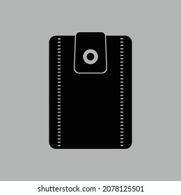 Icono de cartera móvil. Cartera simple, ilustración de signo de bloc de notas.