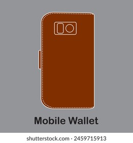 Mobile Wallet icon vector illustraion simple design