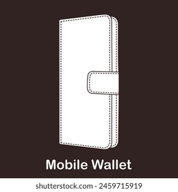 Mobile Wallet icon vector illustraion simple design