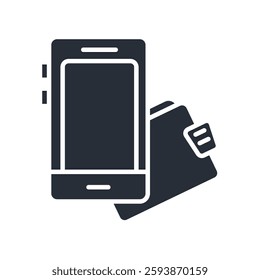 mobile wallet icon. vector.Editable stroke.linear style sign for use web design,logo.Symbol illustration.