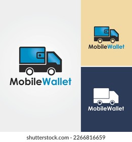 Mobile Wallet  Loge Design Vector