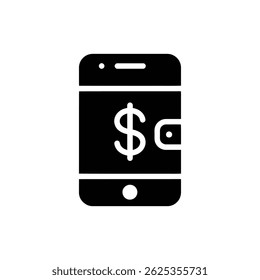 Mobile Wallet Showing Dollar Sign Icon for Digital Finance and Payments