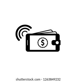 Mobile wallet sign. Dollar sign