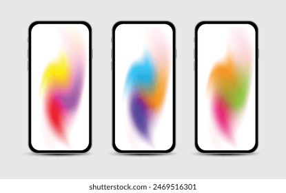 Diseño de Fondos de pantalla móviles. Fondo de conjunto de degradado de pantallas para smartphones y teléfonos móviles. Antecedentes para publicación en redes sociales, pantalla, App móvil, folleto. Diseño de Vector de pantalla moderna para App móvil.