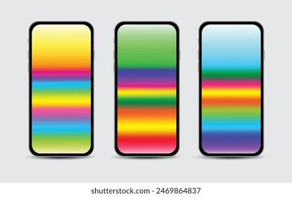 Mobile Wallpapers Design. Screens gradient set background for smartphones and mobile phones. Background for social media post, screen, mobile app, flyer. Modern screen vector design for mobile app.
