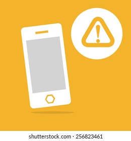 Icono móvil y de advertencia,ilustración vectorial
