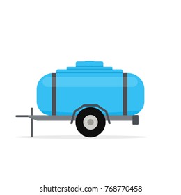 Mobile water tank - bowser. Clipart image isolated on white background svg