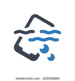 Mobile waterproof resistant icon (Vector illustration)