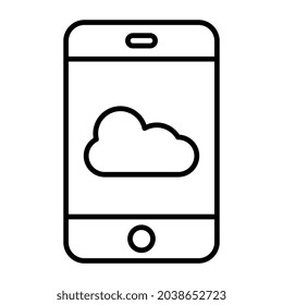 Icono de aplicación de meteorología móvil en diseño editable
