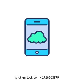 Mobile Weather icon in vector. Logotype