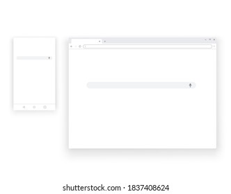 Mobile And Web Browser Windows Vector Mock Up

