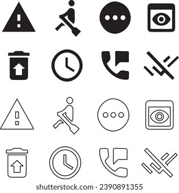 Mobile and web icon vectors and symbols design 