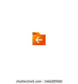 Mobile and Web Orange Color Gradient Icon for User Interface Design - Folder Case Get