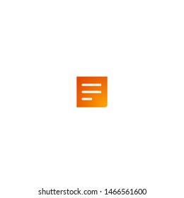 Mobile and Web Orange Color Gradient Icon for User Interface Design - Document Info